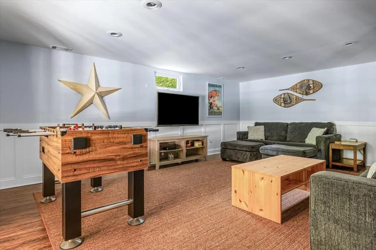 Modern Living Room with Blue Furniture